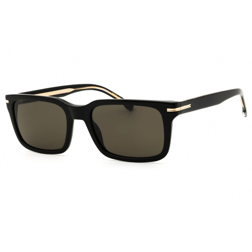 NWT Hugo Boss BOSS 1628/S 0807 IR Black Rectangle Sunglasses 54mm